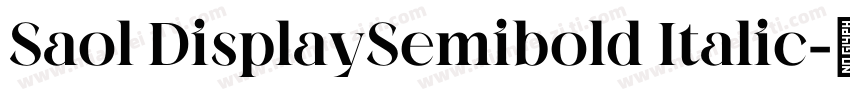 Saol DisplaySemibold Italic字体转换